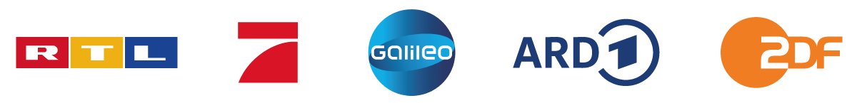 Bekannt aus dem TV: RTL, ProSieben, Galileo, ARD, ZDF